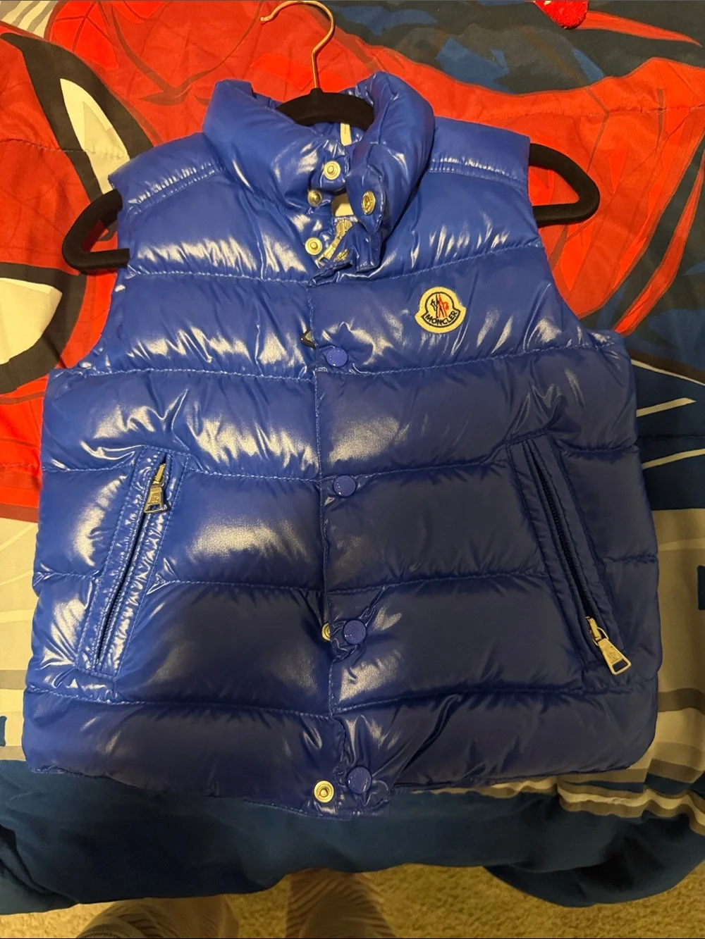 Moncler Kids Royal Blue Puffer Vest
